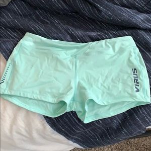 Mint and navy blue virus spandex shorts size L